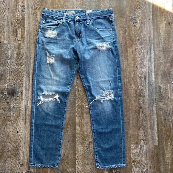 🎉HOST PICK 🎉AG | Ex-Boyfriend Slouchy  Slim 14yrs Destroyed Jeans - Picture 4 of 11